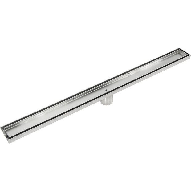 800mm Tile Insert Shower Stainless Steel Drain W/centre Outlet Floor Waste Image 8