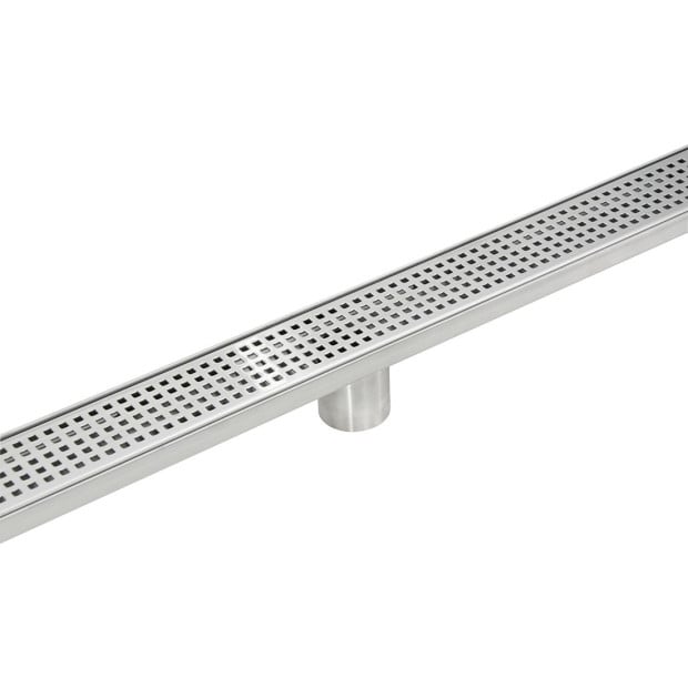 800mm Bathroom Shower Stainless Steel Grate Drain Square Pattern Image 6