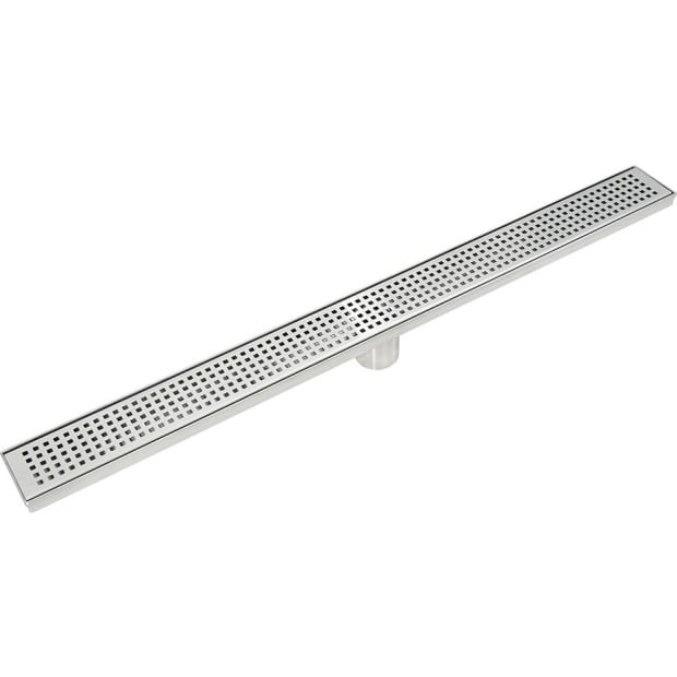800mm Bathroom Shower Stainless Steel Grate Drain Square Pattern Image 7