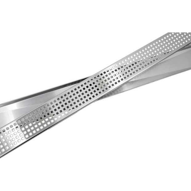 900mm Bathroom Shower Stainless Steel Grate Drain Square Pattern Image 4