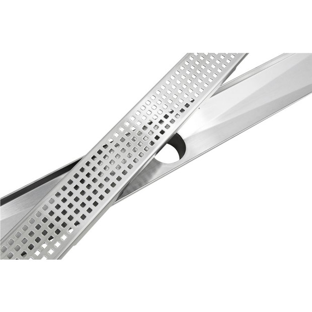 900mm Bathroom Shower Stainless Steel Grate Drain Square Pattern Image 5