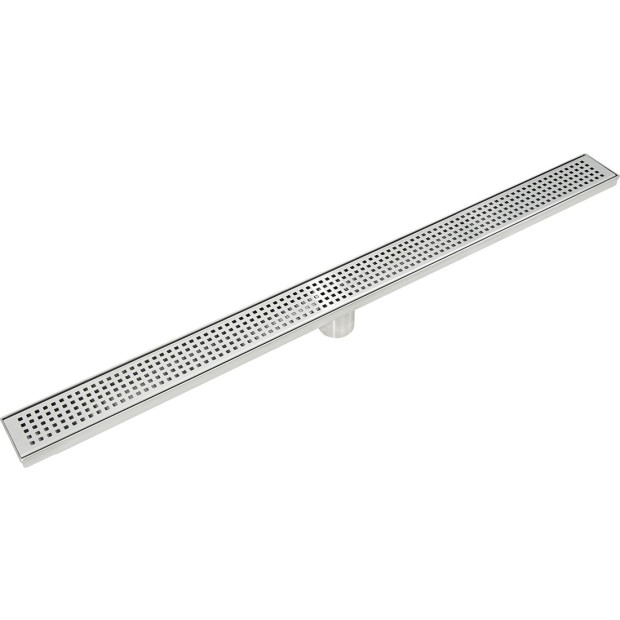 900mm Bathroom Shower Stainless Steel Grate Drain Square Pattern Image 7