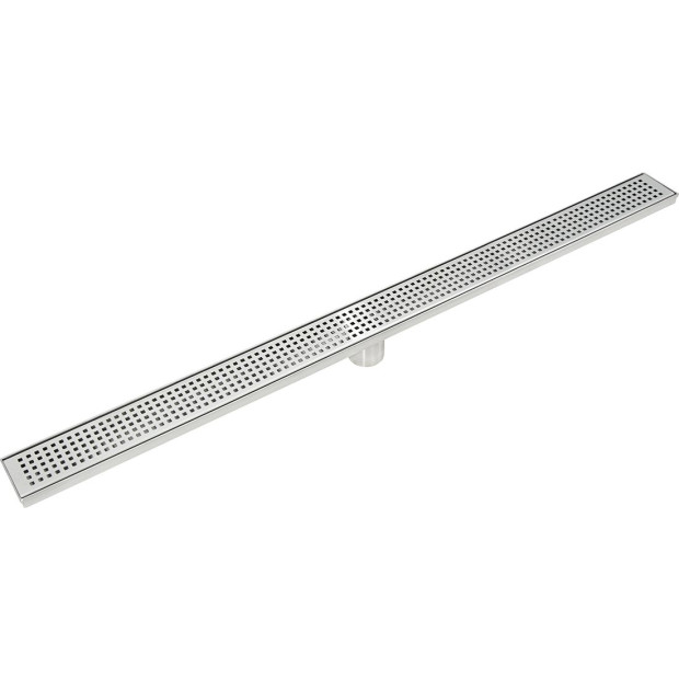 1000mm Bathroom Shower Stainless Steel Grate Drain Square Pattern Image 7
