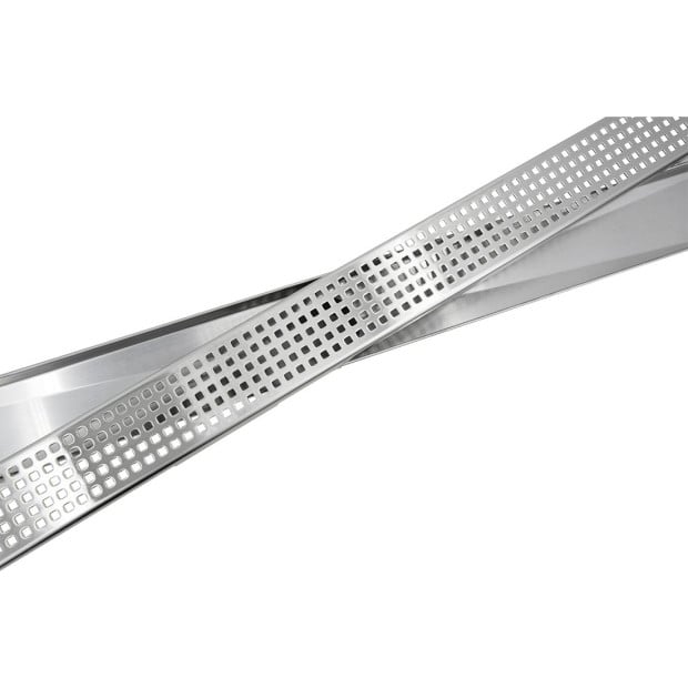 1200mm Bathroom Shower Stainless Steel Grate Drain Square Pattern Image 4