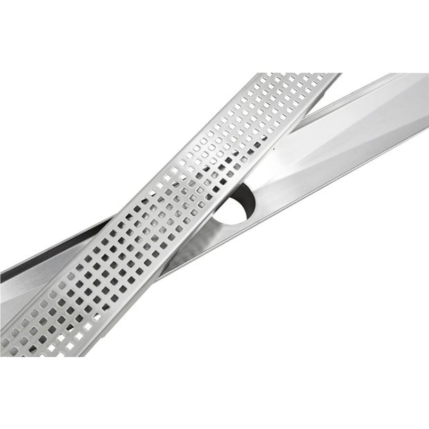 1200mm Bathroom Shower Stainless Steel Grate Drain Square Pattern Image 5