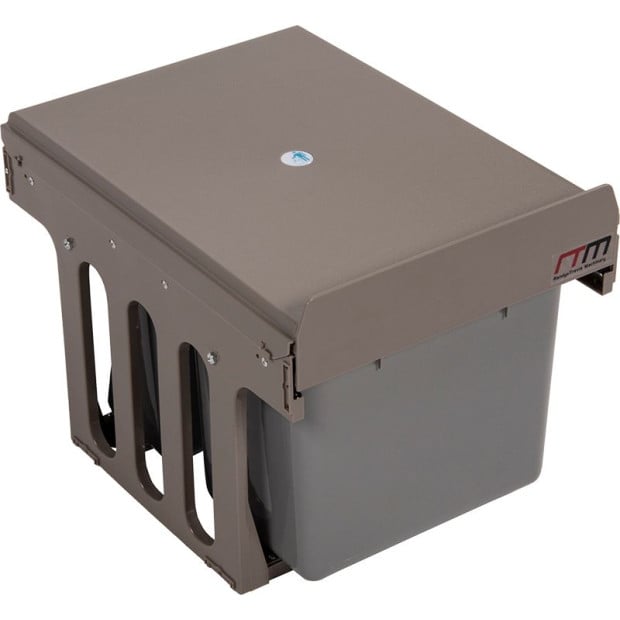 2x 15l Pull Out Trash Bin Dual Kitchen Garbage Waste Basket Cabinet Bin Image 6