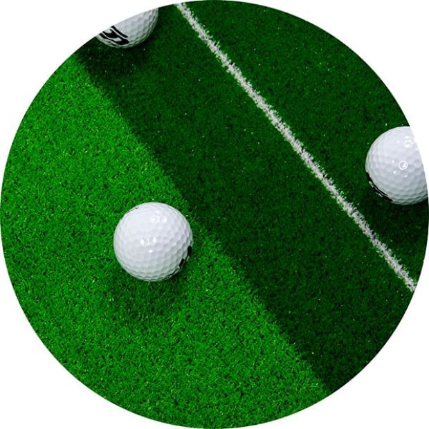 Indoor Practice Putting Green 2.5m Mat Inclined Ball Return Fake Grass 2 Holes Image 7