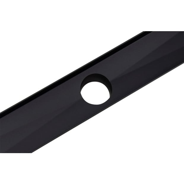 1200mm Bathroom Shower Black Grate Drain W/centre Outlet Floor Waste Square Pattern Image 6