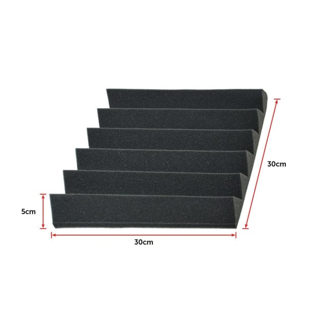 40pcs Studio Acoustic Foam Sound Absorbtion Proofing Panels Tiles Wedge 30x30cm Image 9