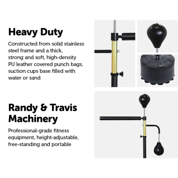 Free Standing Punching Bag Speedball Boxing Reflex Training Target Dummy Gym Image 3