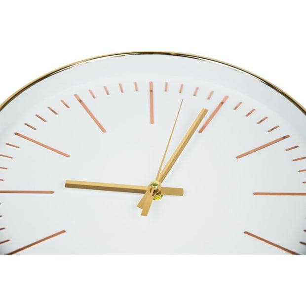 Modern Wall Clock Silent Non-ticking Quartz Battery Operated Round Gold Image 7
