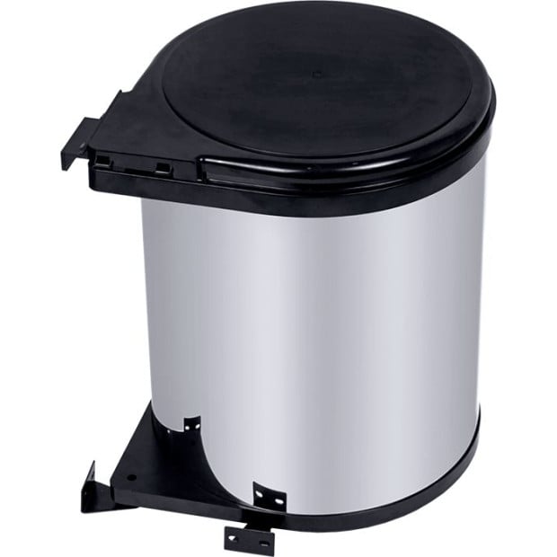 Kitchen Swing Pull Out Bin Stainless Steel Garbage Rubbish Waste Trash Can 14l Image 10