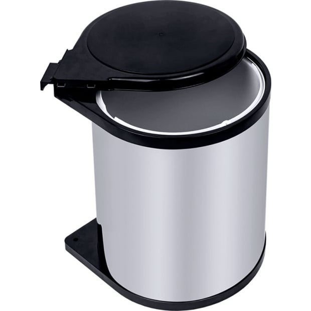 Kitchen Swing Pull Out Bin Stainless Steel Garbage Rubbish Waste Trash Can 14l Image 7