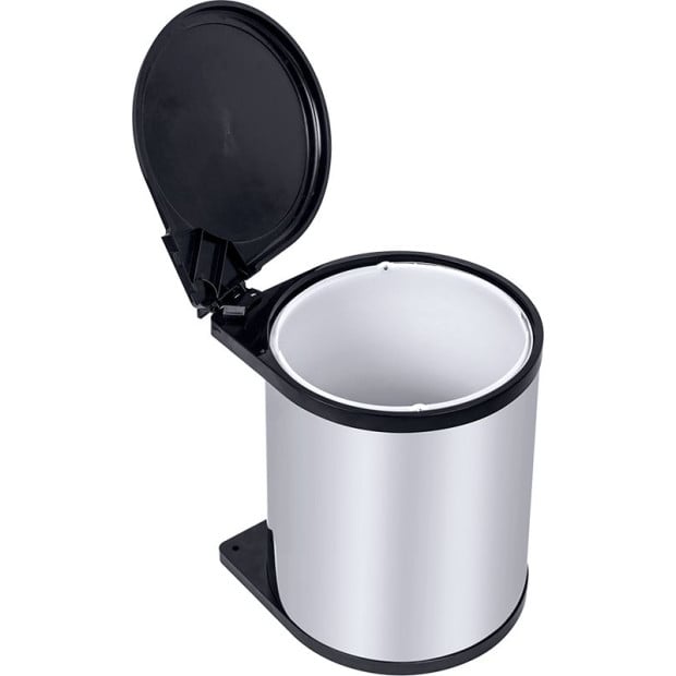 Kitchen Swing Pull Out Bin Stainless Steel Garbage Rubbish Waste Trash Can 14l Image 9