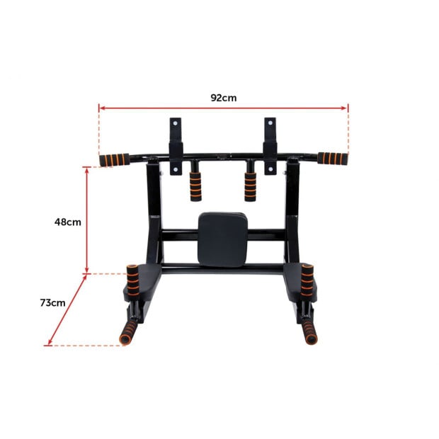 Heavy Duty Wall Mounted Power Station - Knee Raise - Pull Up - Chin Up -dips Bar Image 10