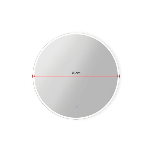 70cm Led Wall Mirror Bathroom Mirrors Light Decor Round Image 12