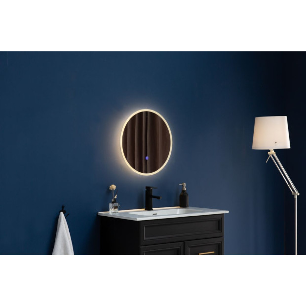 70cm Led Wall Mirror Bathroom Mirrors Light Decor Round Image 2