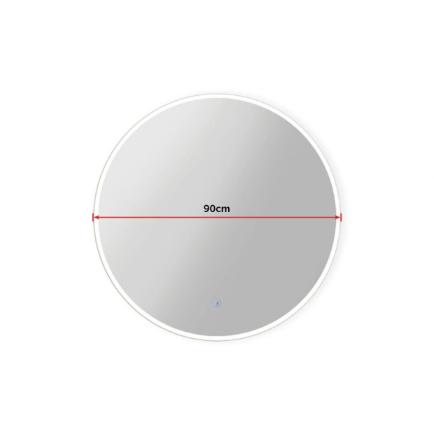 90cm Led Wall Mirror Bathroom Mirrors Light Decor Round Image 12