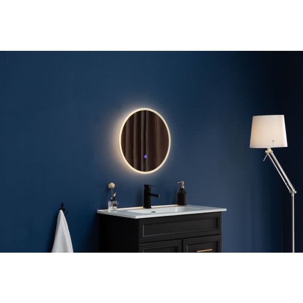 90cm Led Wall Mirror Bathroom Mirrors Light Decor Round Image 2
