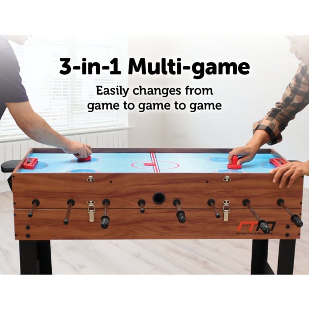 4ft 3-in-1 Games Foosball Soccer Hockey Pool Table Table Image 5