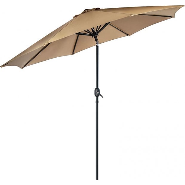 9ft Patio Umbrella Outdoor Garden Table Umbrella With 8 Sturdy Ribs Image 5