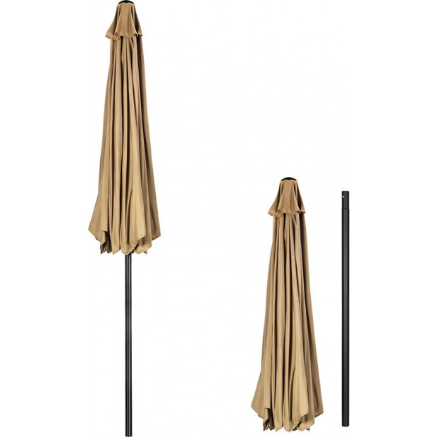 9ft Patio Umbrella Outdoor Garden Table Umbrella With 8 Sturdy Ribs Image 8