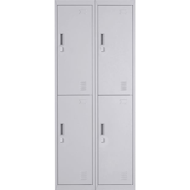 Four-door Office Shed Storage Locker Padlock Operated Lock Grey Image 7
