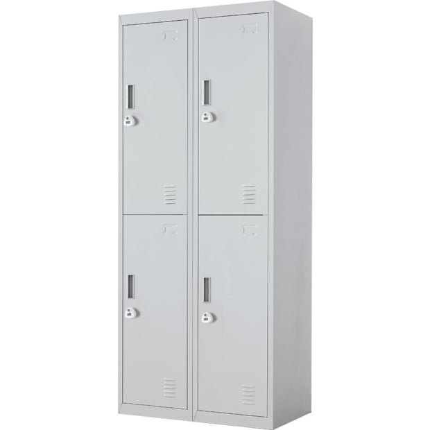 Four-door Office Shed Storage Locker 3-Digit Combination Lock Grey Image 5