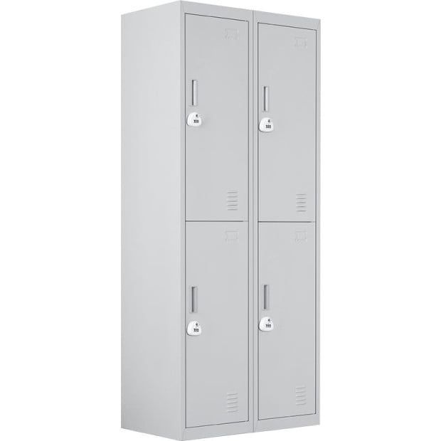 Four-door Office Shed Storage Locker 3-Digit Combination Lock Grey Image 6