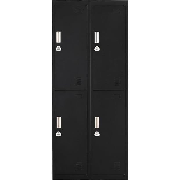 Four-door Office Shed Storage Locker 3-Digit Combination Lock Black Image 7