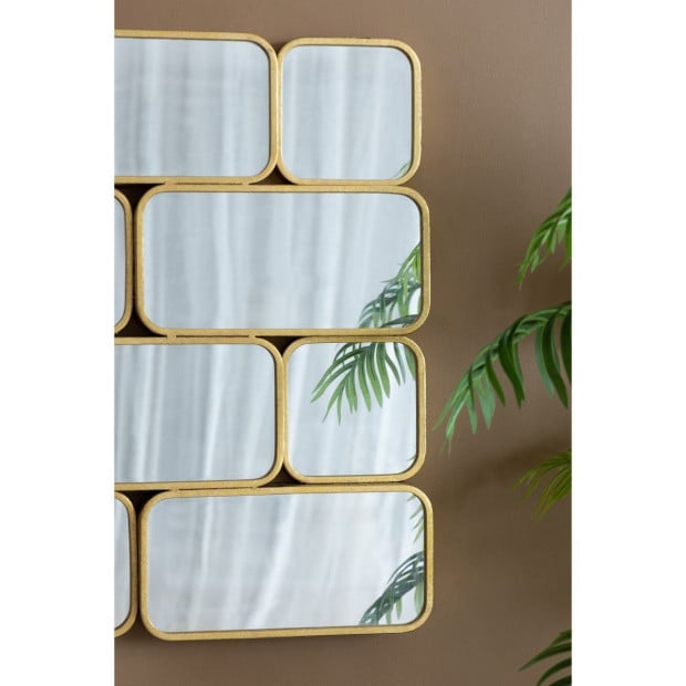 Golden Eye Wall Mirror Gold 81 x 61 x 3cm Decor Image 3