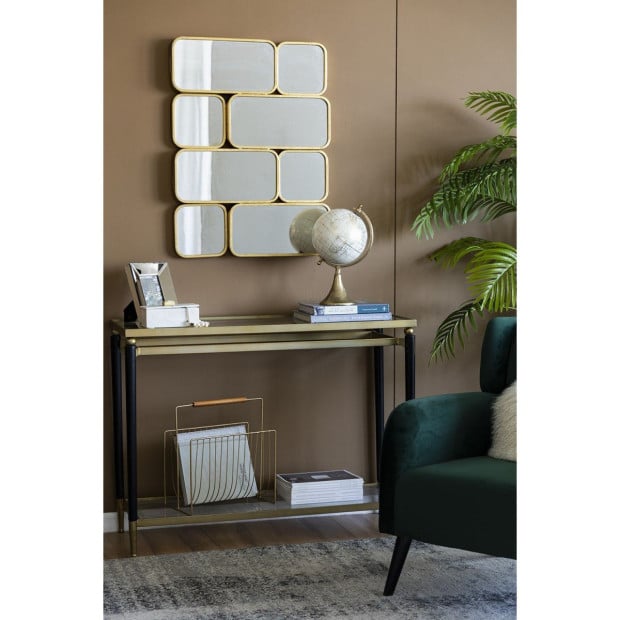 Golden Eye Wall Mirror Gold 81 x 61 x 3cm Decor Image 4