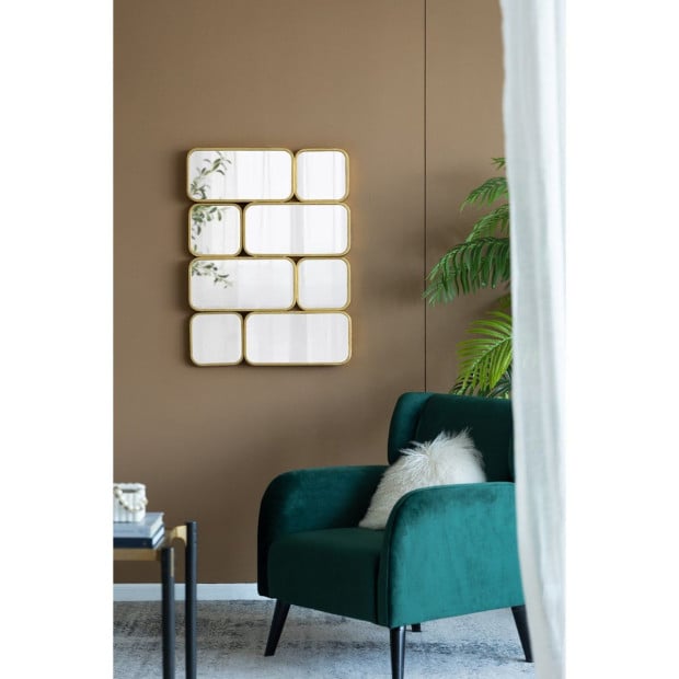 Golden Eye Wall Mirror Gold 81 x 61 x 3cm Decor Image 5