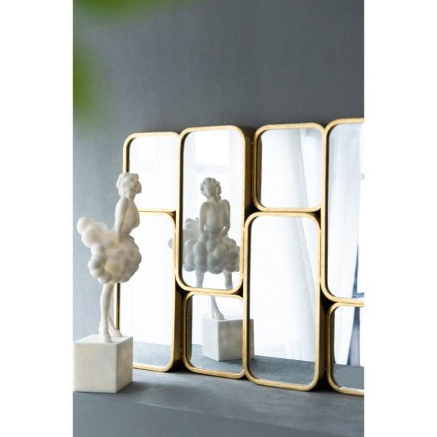 Golden Eye Wall Mirror Gold 81 x 61 x 3cm Decor Image 6