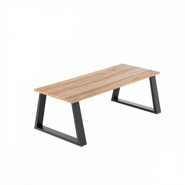 Trapezium-shaped Table Bench Desk Legs Retro Industrial Design Fully Welded - Black Image 4