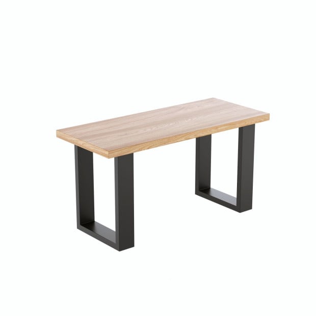 Trapezoid-shaped Table Bench Desk Legs Retro Industrial Design Fully Welded - Black Image 2