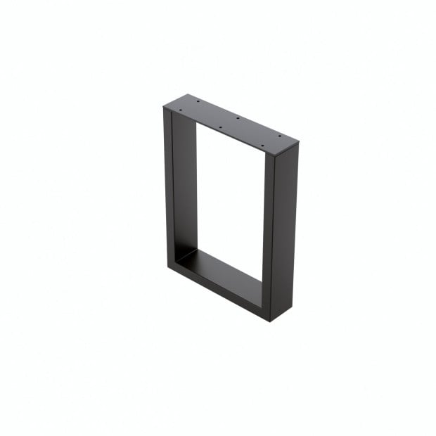 Trapezoid-shaped Table Bench Desk Legs Retro Industrial Design Fully Welded - Black Image 3