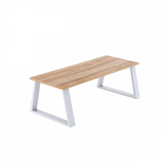 Trapezium-shaped Table Bench Desk Legs Retro Industrial Design Fully Welded - White Image 4