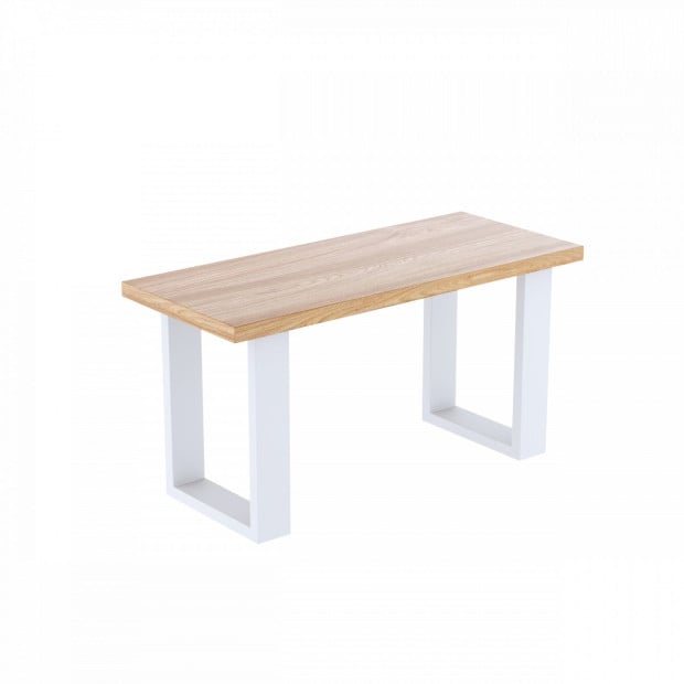 Trapezoid-shaped Table Bench Desk Legs Retro Industrial Design Fully Welded - White Image 4