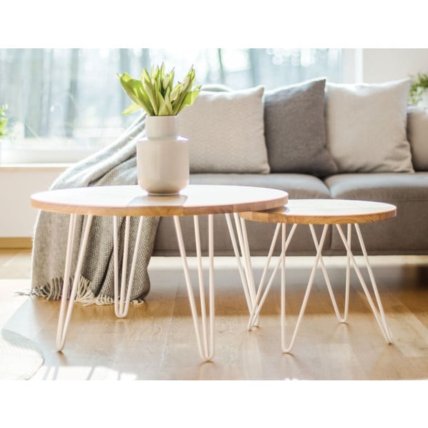 Set Of 4 Industrial 3-rod Retro Hairpin Table Legs 12mm Steel Bench Desk - 41cm White Image 2