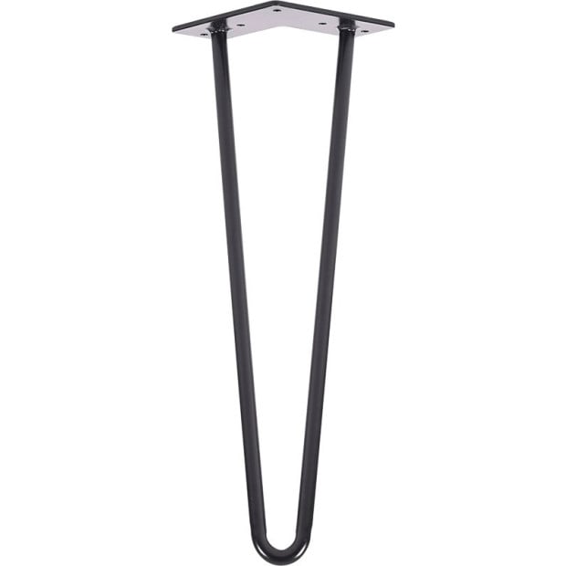 Set Of 4 Industrial Retro Hairpin Table Legs 12mm Steel Bench Desk - 41cm Black Image 6