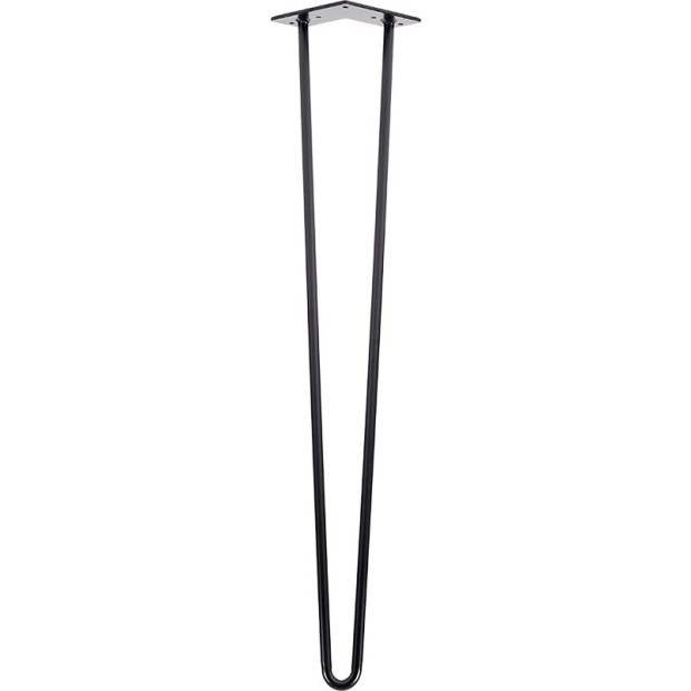 Set Of 4 Industrial Retro Hairpin Table Legs 12mm Steel Bench Desk - 71cm Black Image 6