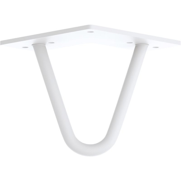 Set Of 4 Industrial Retro Hairpin Table Legs 12mm Steel Bench Desk - 11cm White Image 6