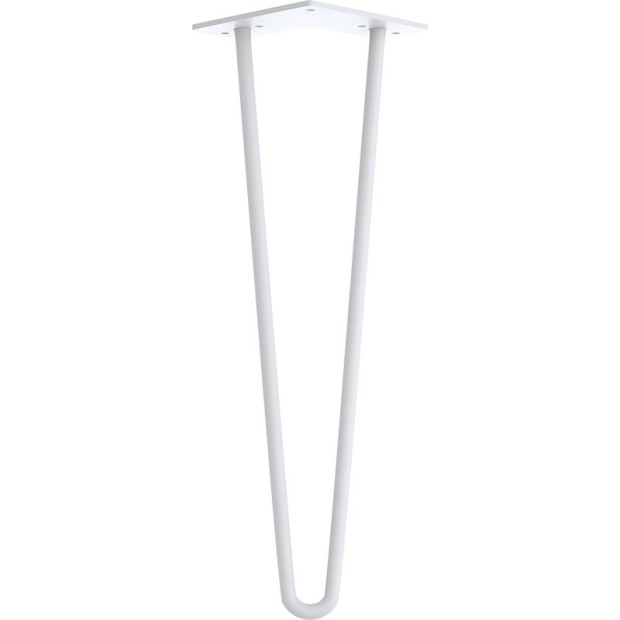 Set Of 4 Industrial Retro Hairpin Table Legs 12mm Steel Bench Desk - 41cm White Image 6