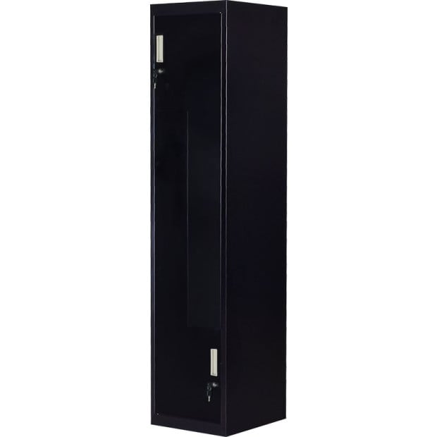 Black Two-door L-shaped Office Gym Shed Storage Lockers Standard Lock with 2 Keys Image 5