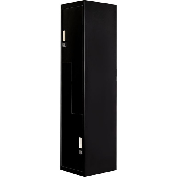 Black Two-door L-shaped Office Gym Shed Storage Lockers Padlock Operated Image 5