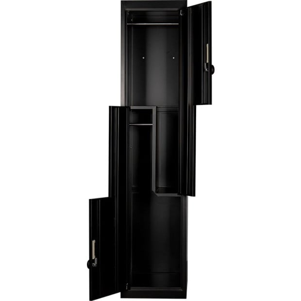 Black Two-door L-shaped Storage Lockers w/4 digit combination Lock Image 8
