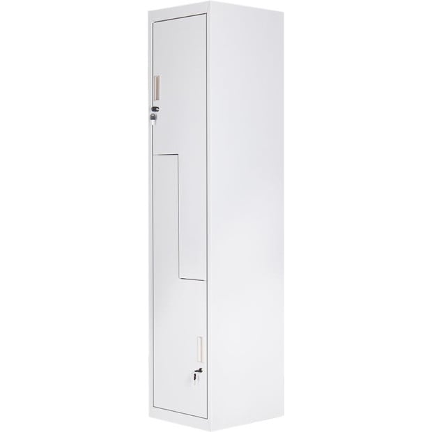 Grey Two-door L-shaped Office Gym Shed Storage Lockers Standard Image 5