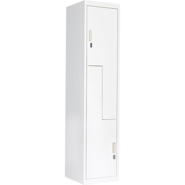 Grey Two-door L-shaped Storage Lockers/w Padlock Image 6