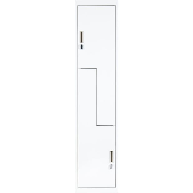 Grey Two-door L-shaped Storage Lockers/w Padlock Image 7